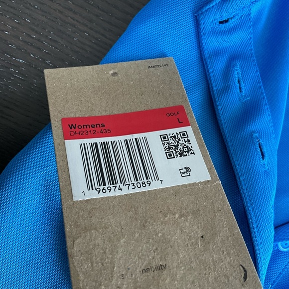 Nike Women's Blue Sleeveless Tank Top Collared Golf Shirt Dri Fit L-Transparent - Picture 6 of 13